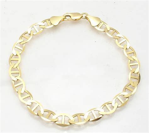 mens 10k twotone gold mariner gucci link bracelet|Mariner and Gucci Link Chains .